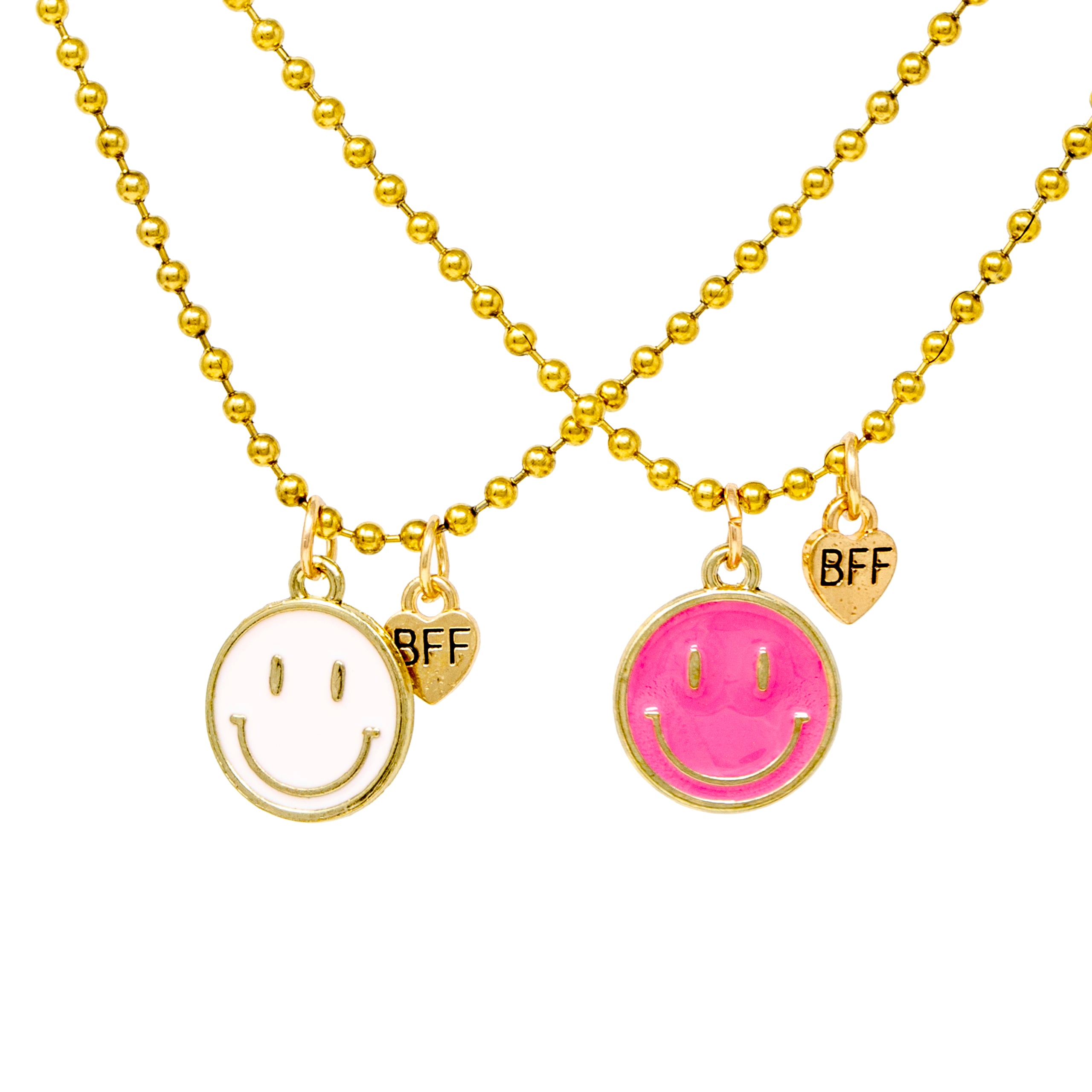 BFF Smiley Face Necklace Set – ZOMI GEMS