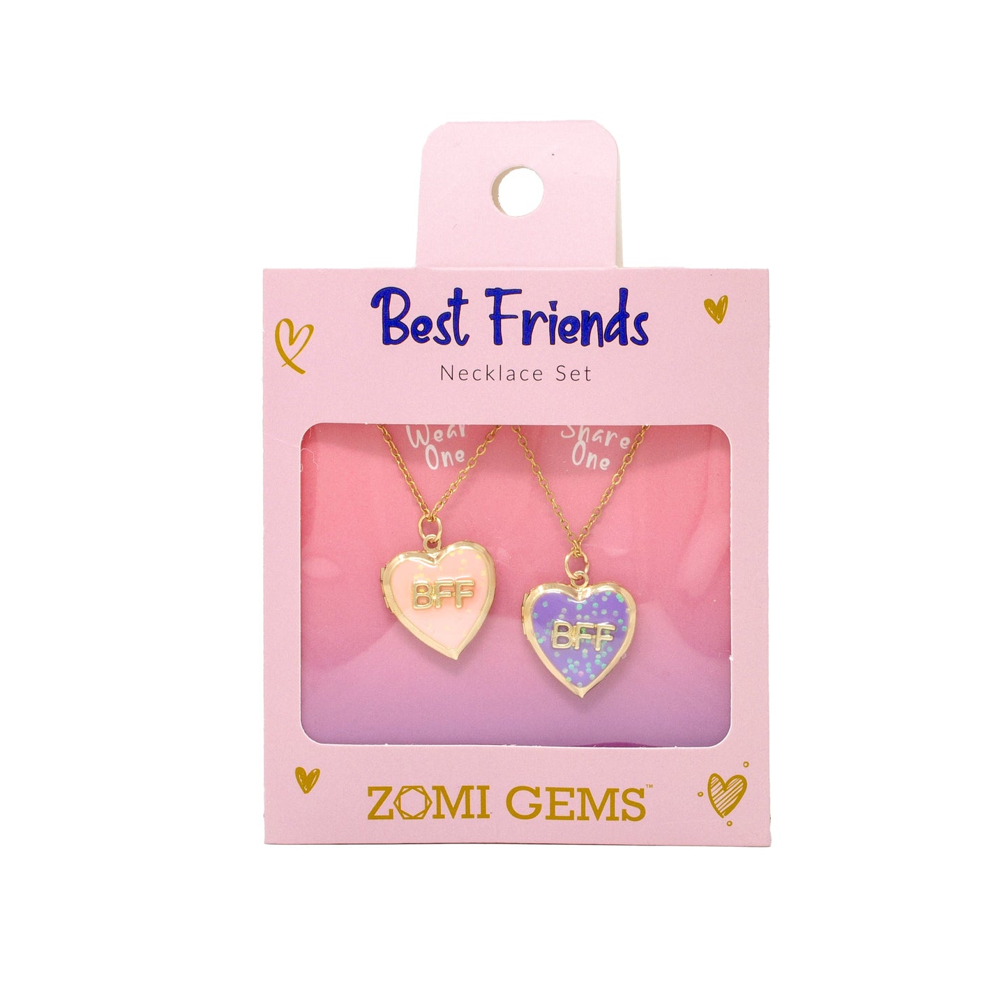 BFF Heart Locket Necklace Set