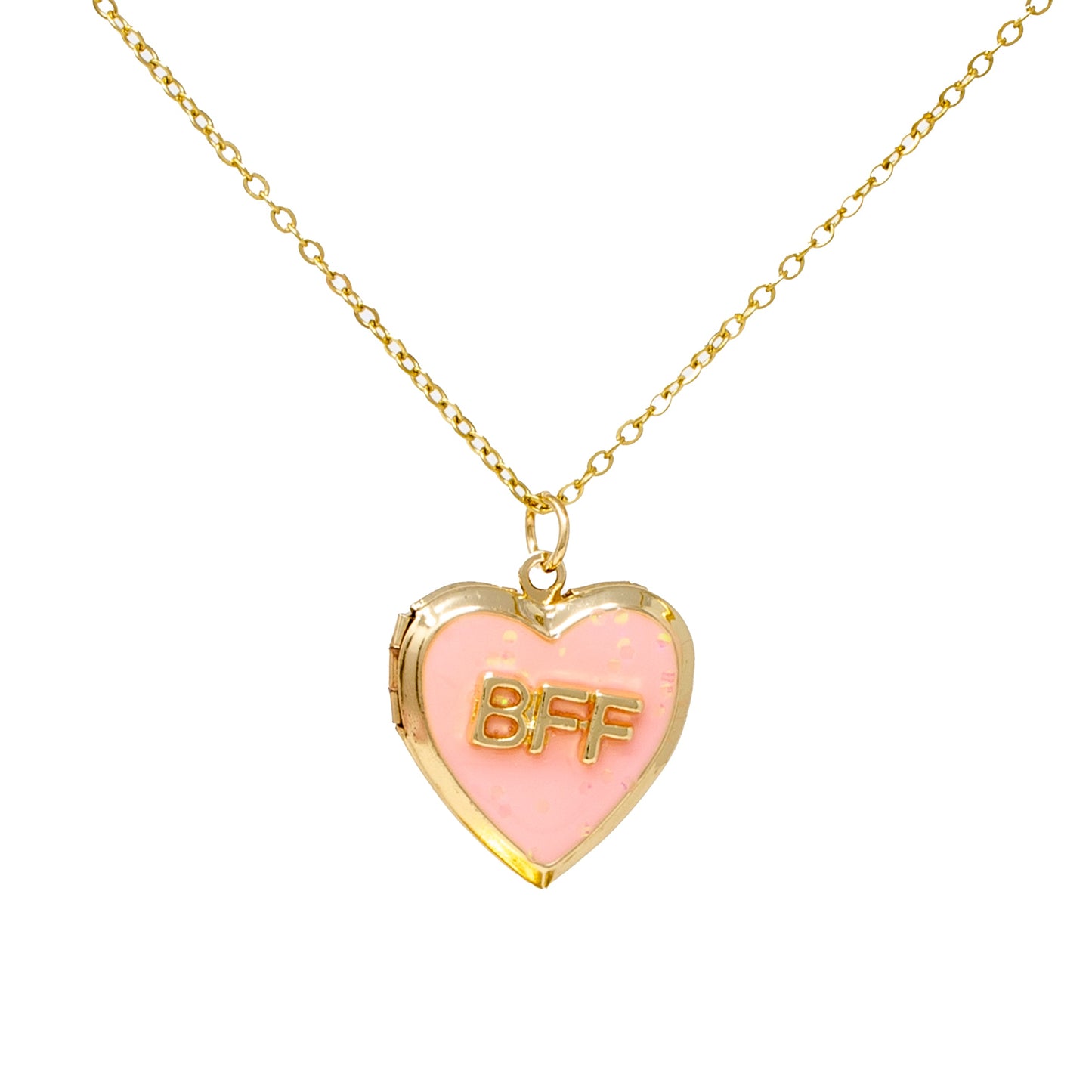 BFF Heart Locket Necklace Set