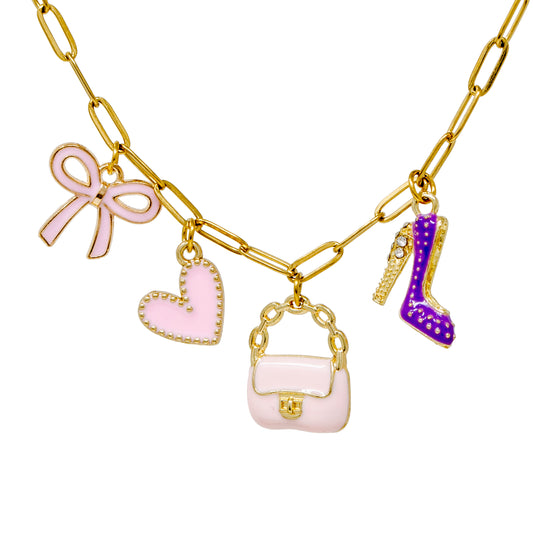 Fashion Multi Charm Necklace