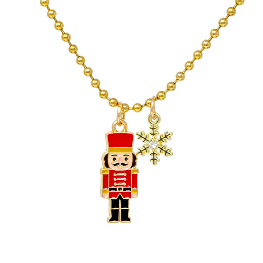 Nutcracker & Snowflake Kids Necklace