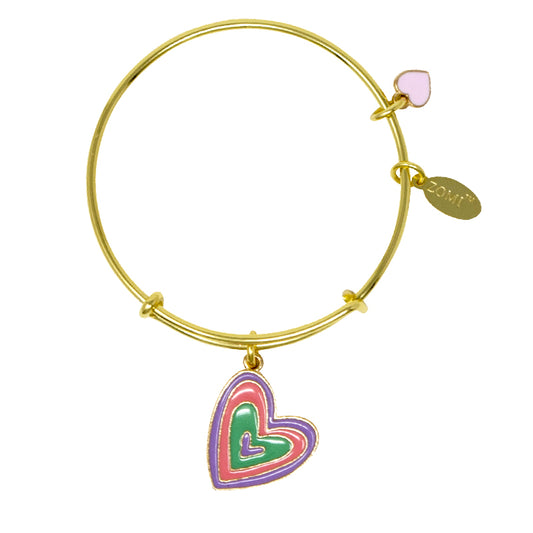 Four Hearts Bangle Bracelet