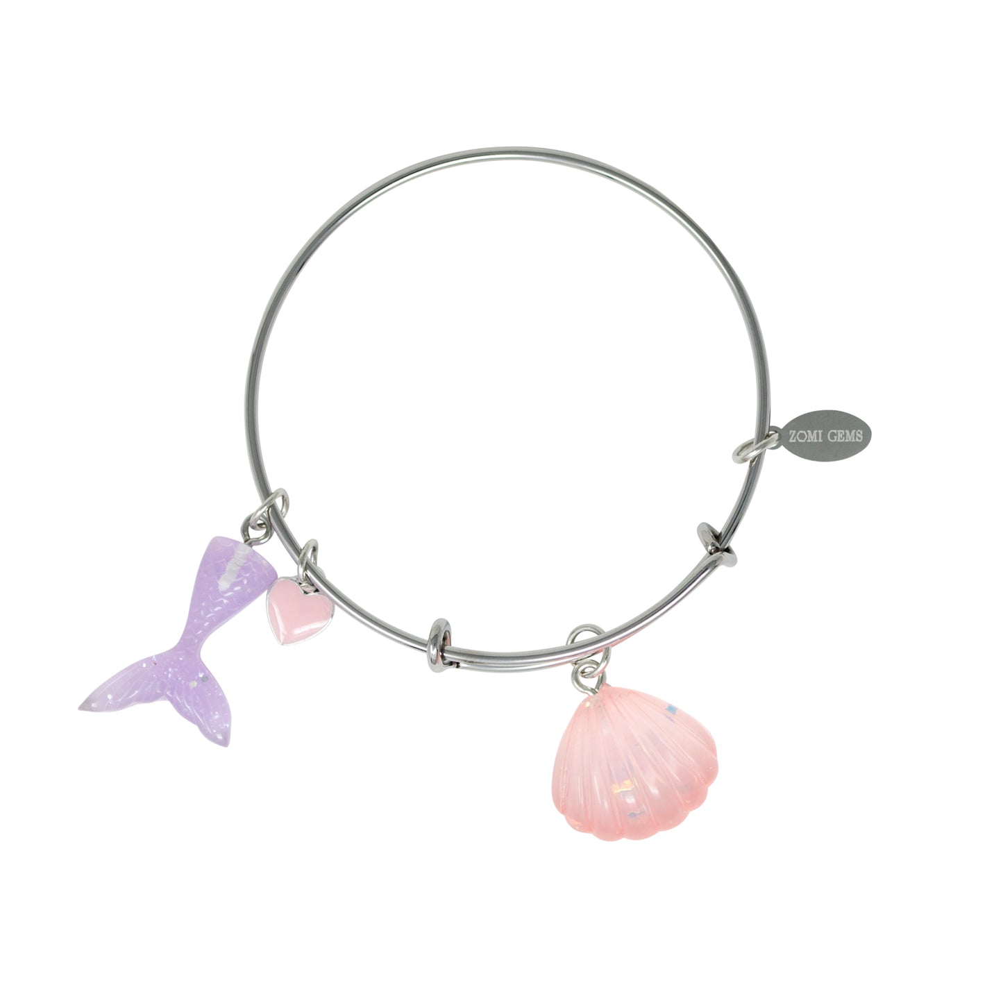 Seashell & Fin Bangle Bracelet