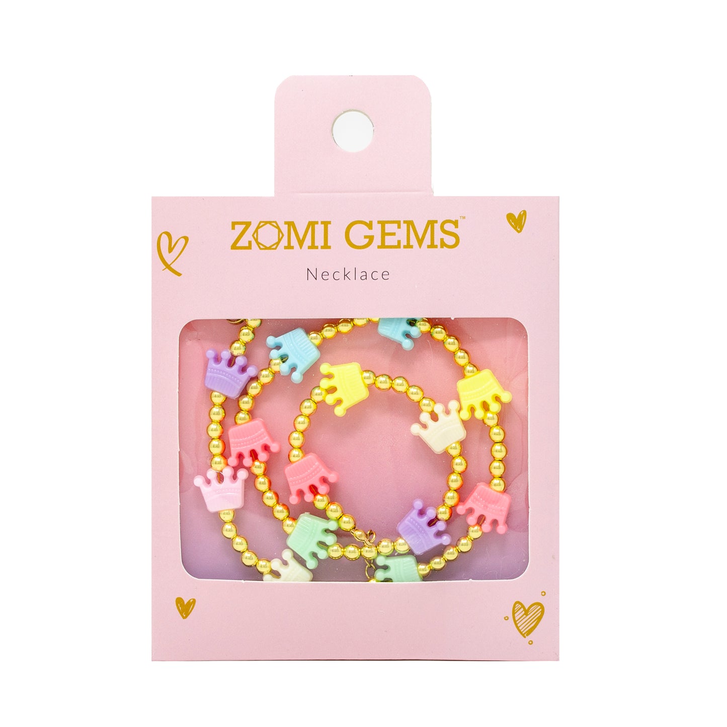 Girls Crown Bead Necklace