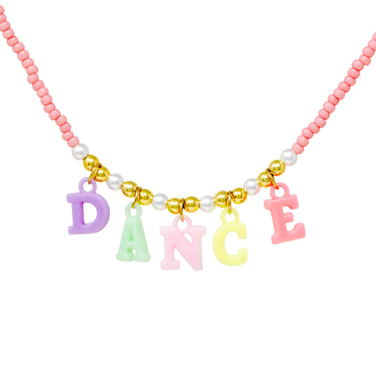 Pink Bead Necklace -  Dance