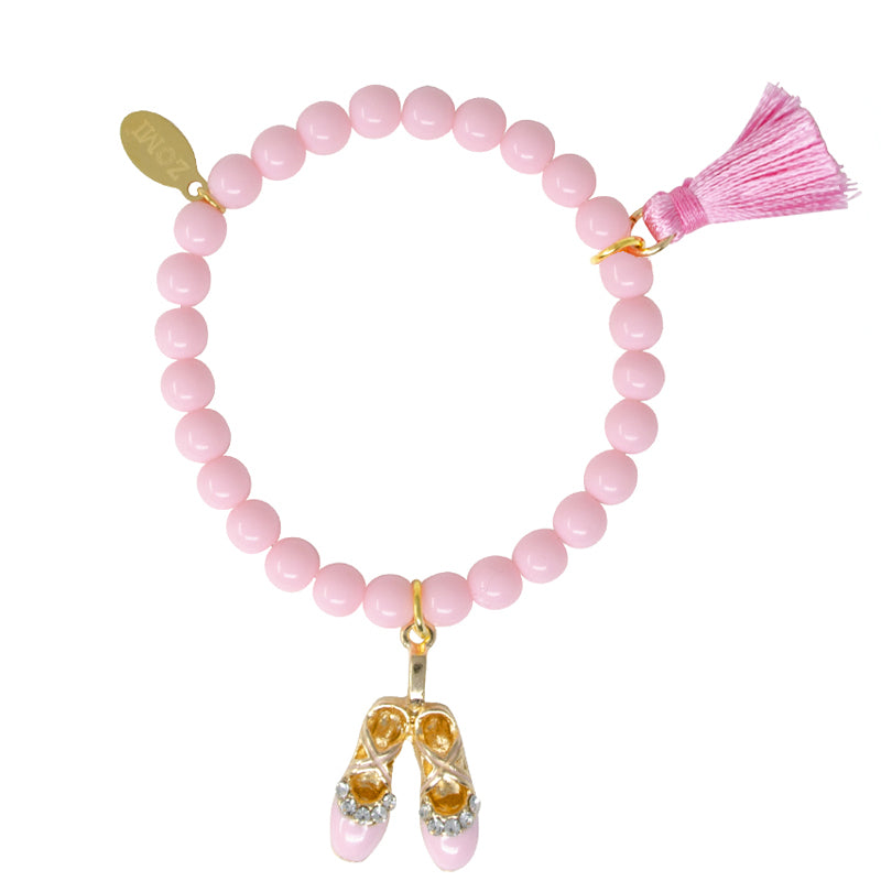 Pink Ballerina Pointe Shoes Bracelet