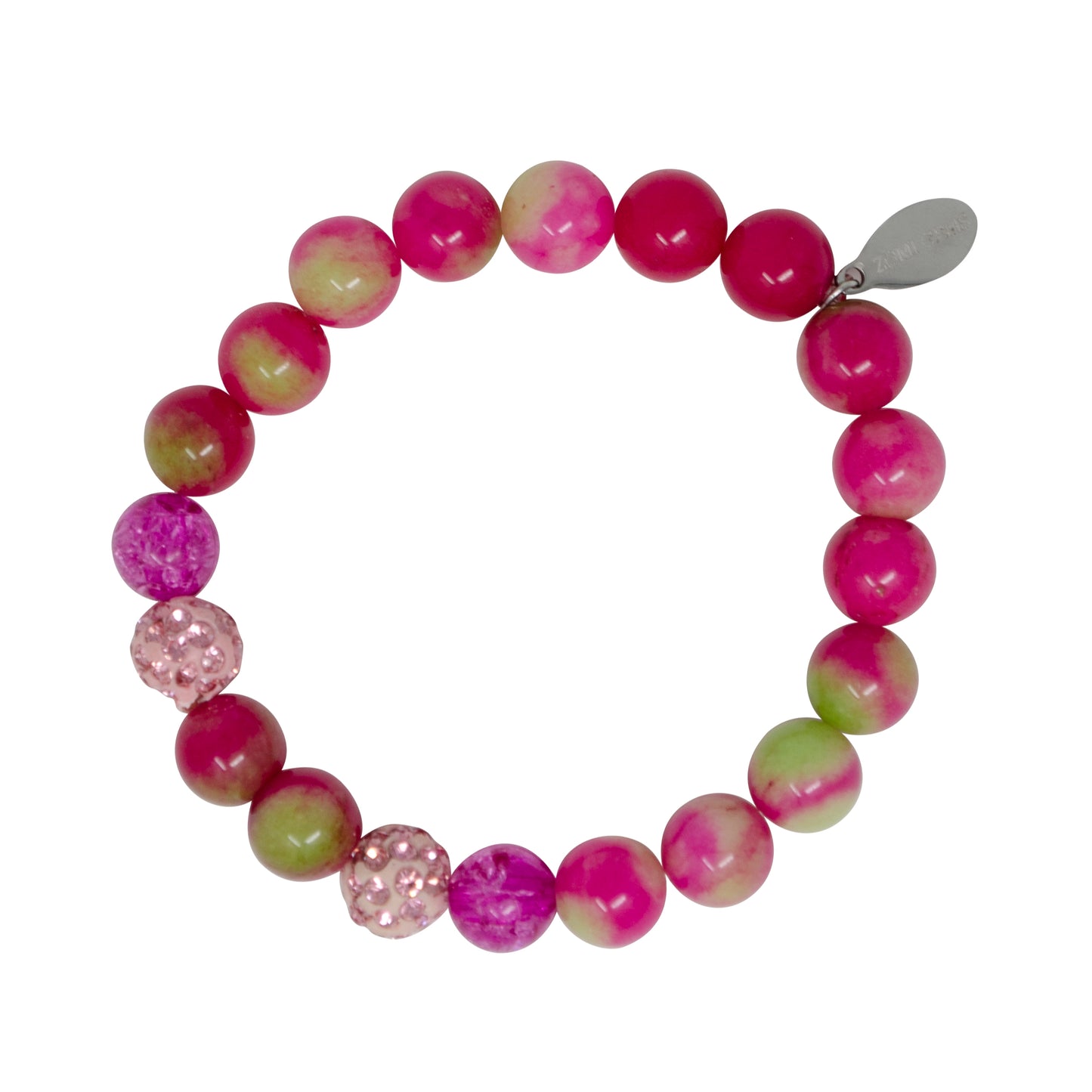 Hot Pink & Purple Tie Dye Stretchy Bracelet