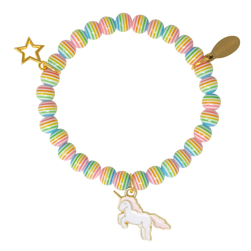 Rainbow Stretchy Flying Unicorn Bracelet