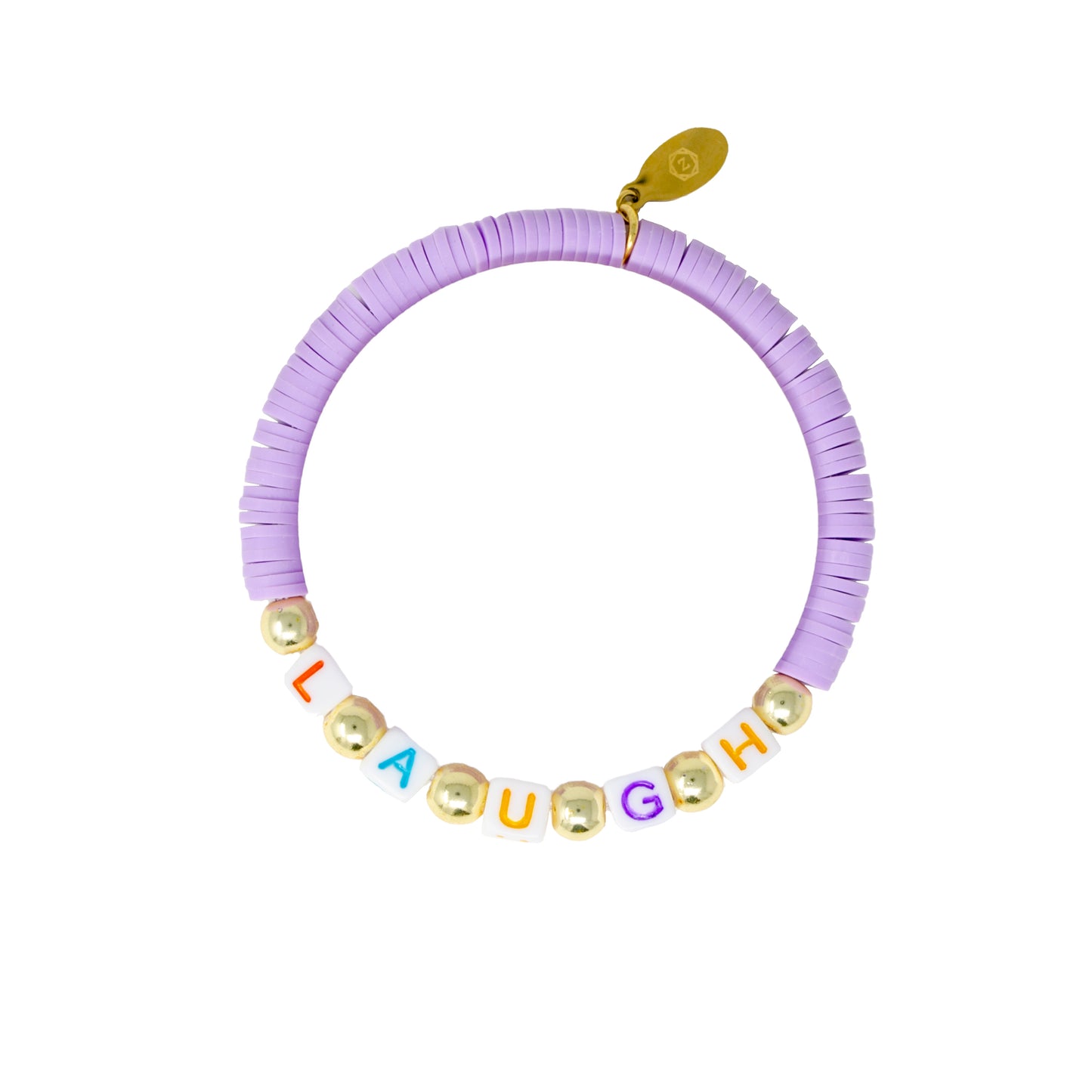 Laugh, Happy & Shine Disk Bracelet Set