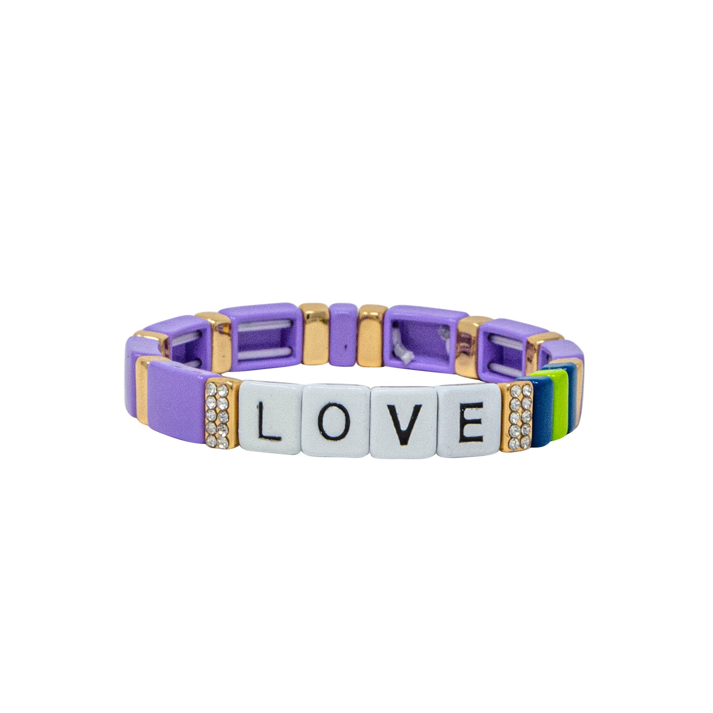 Diamond Tile Love Bracelet