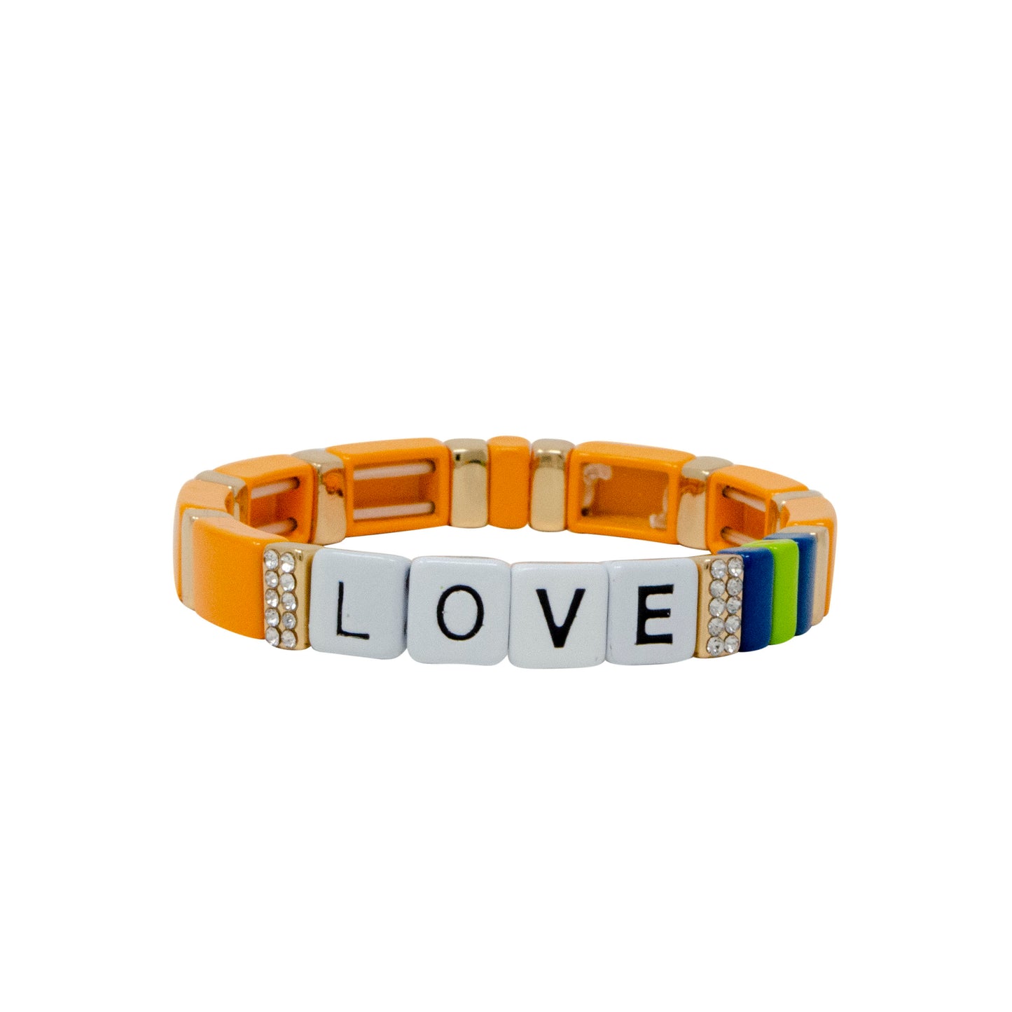 Diamond Tile Love Bracelet