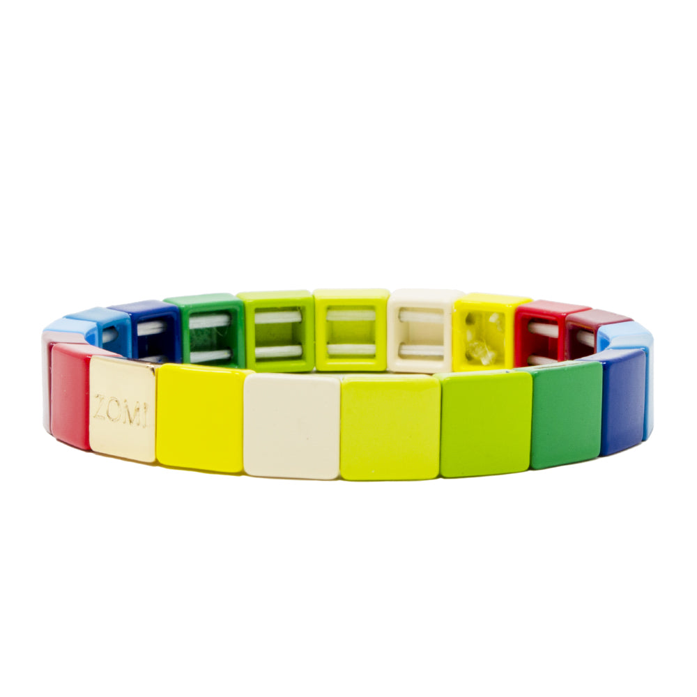 Rainbow Tile Bracelet