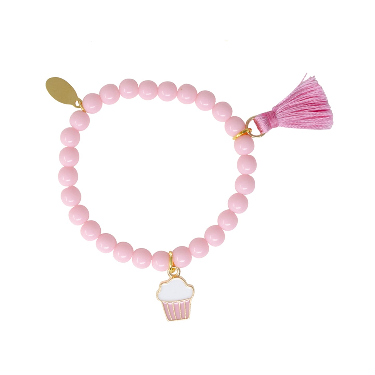 Pink Cupcake Stretchy Bracelet