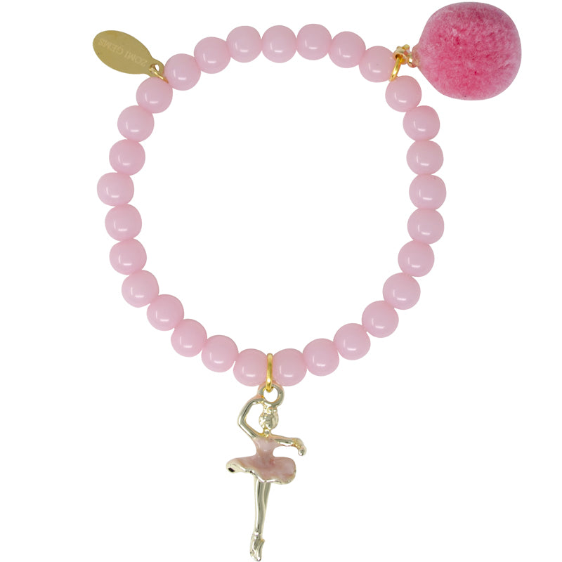 Pink Ballerina Bead Bracelet