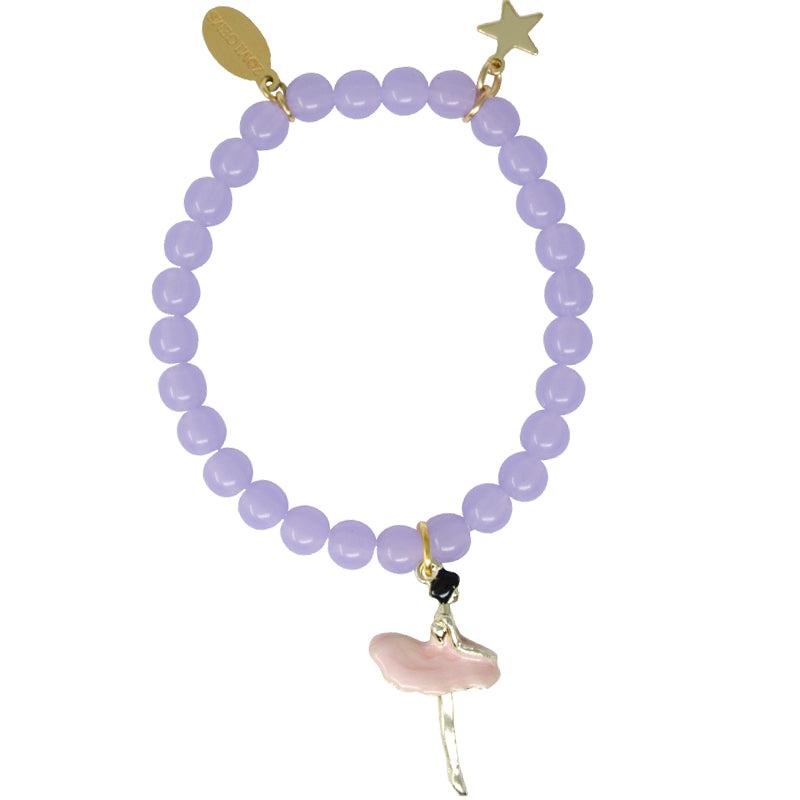 Purple Ballerina Bead Bracelet