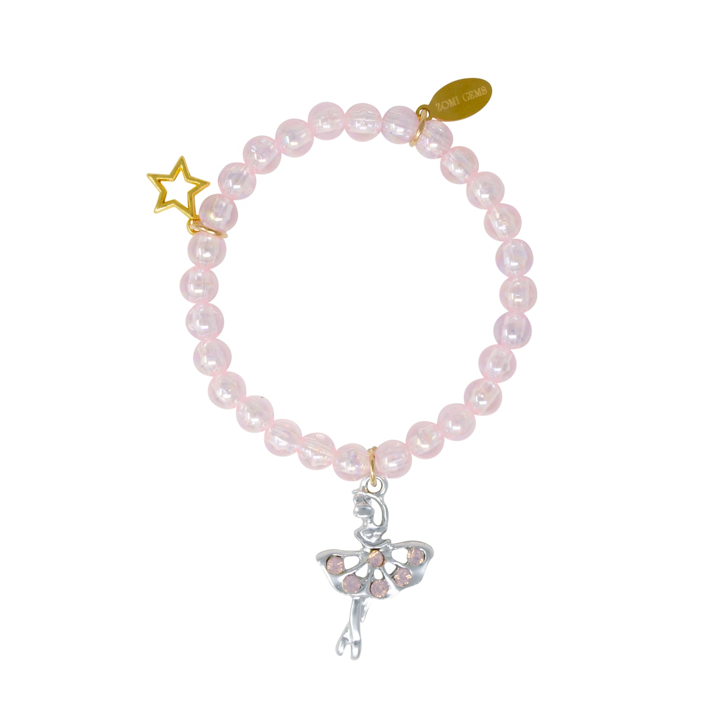 Pink Ballerina Bead Bracelet