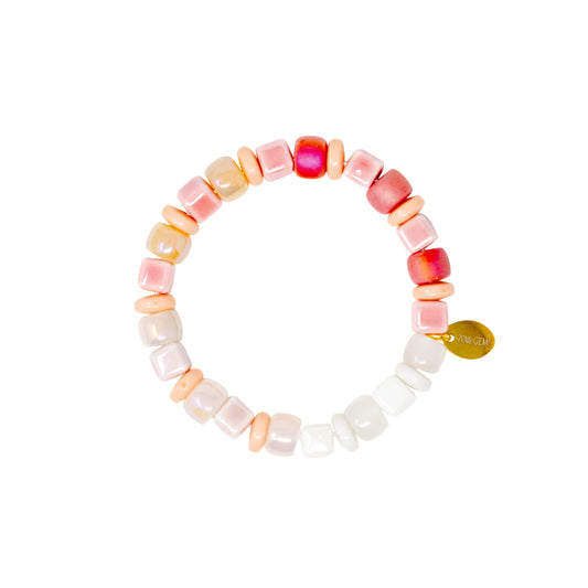 Pink Mix Rocks Bracelet