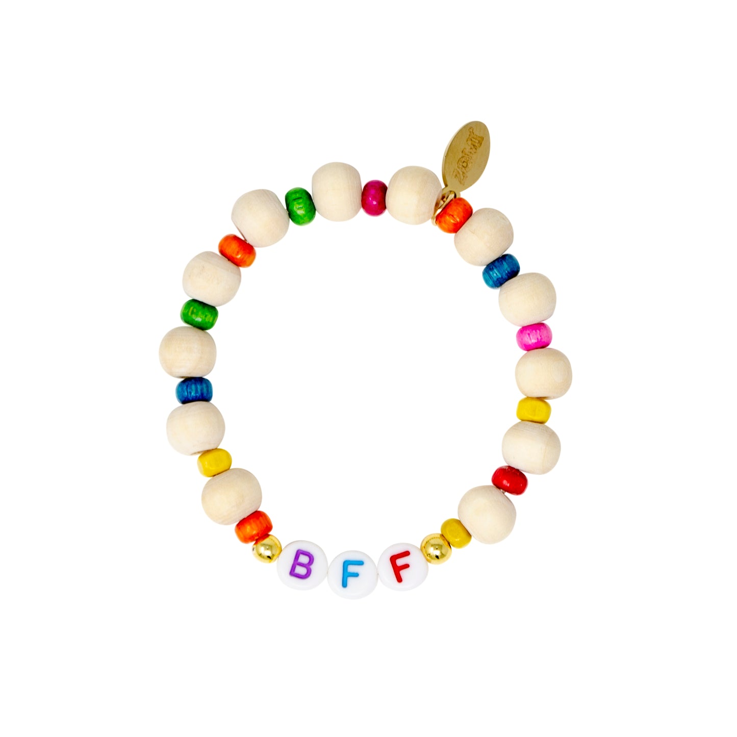 Girls "BFF" Wood Bead Bracelet Set