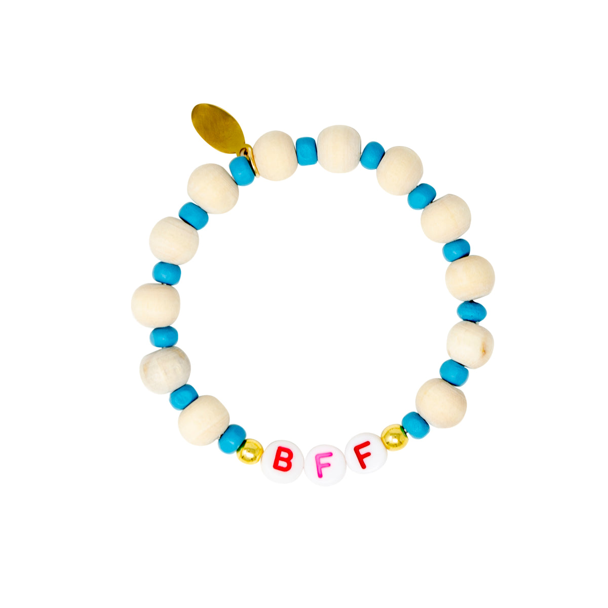 Girls "BFF" Wood Bead Bracelet Set