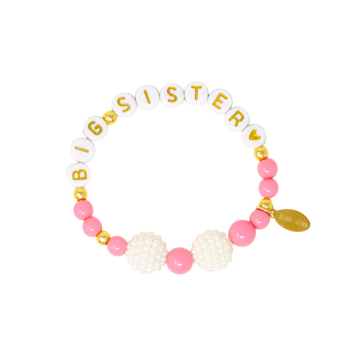 Girls Big Sister Bead Bracelet