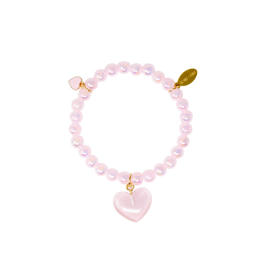 Pink Heart Bead Bracelet