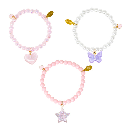 Butterfly, Star & Heart Bracelet Set