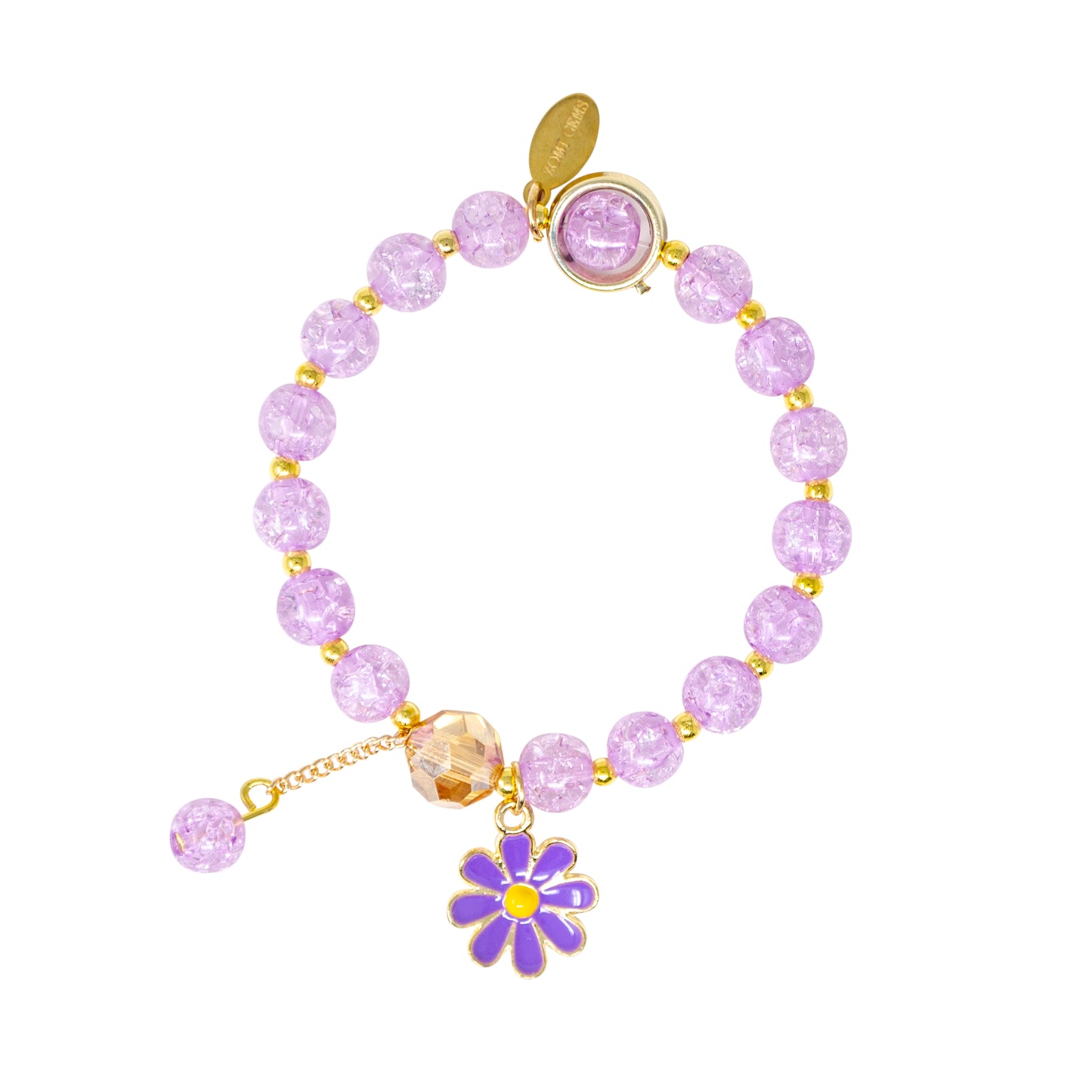 Daisy Crystal Bead Bracelet