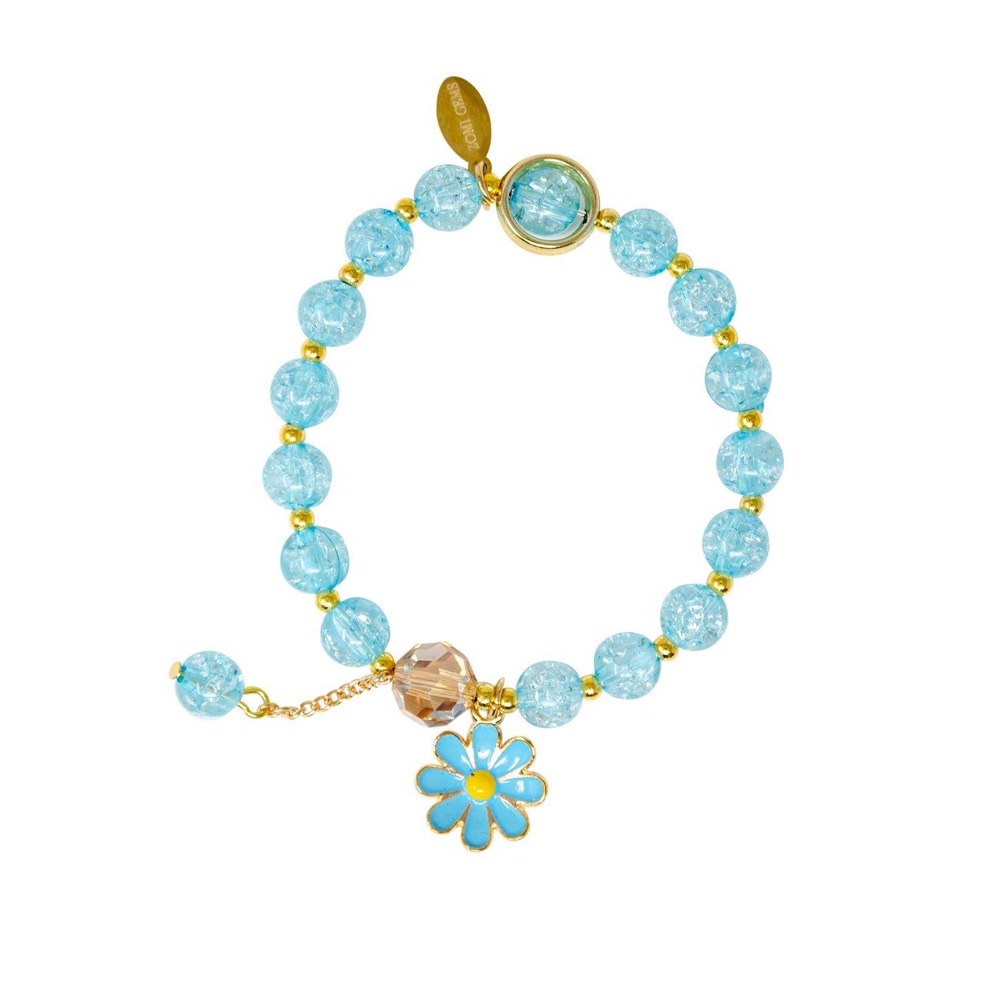 Daisy Crystal Bead Bracelet