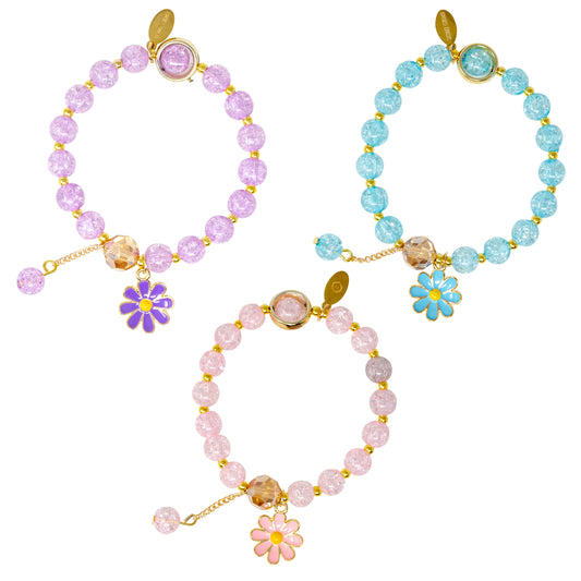 Daisy Crystal Bead Bracelet Set