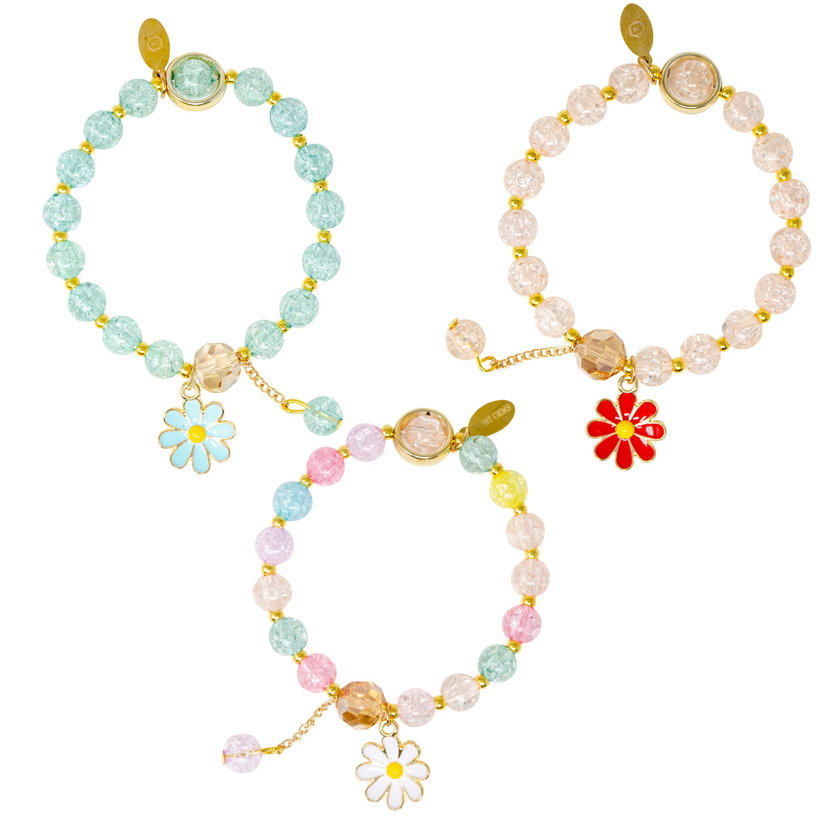 Daisy Crystal Bead Bracelet Set