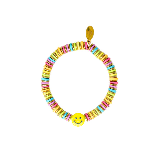 Rainbow Happy Face Emoji Bracelet