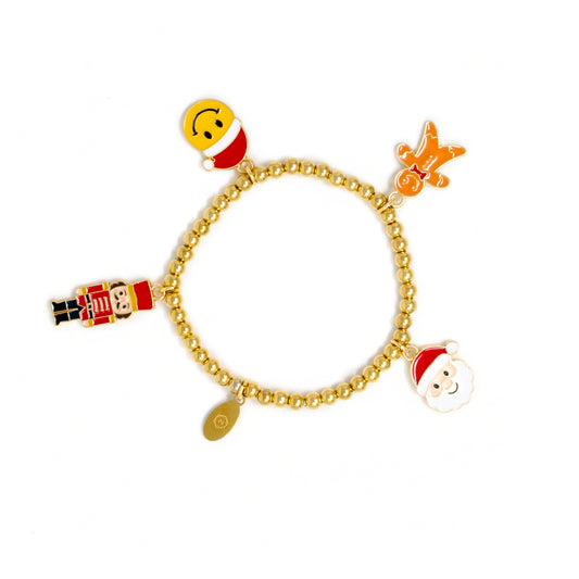 Christmas Charm Bead Bracelet