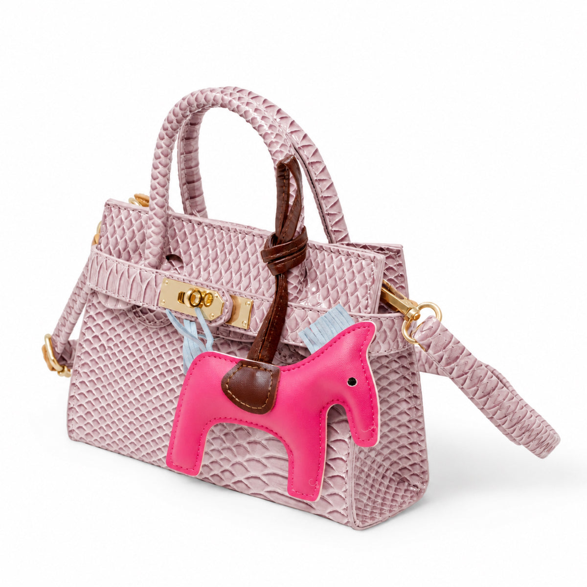 Crocodile Patent Pony Handbag