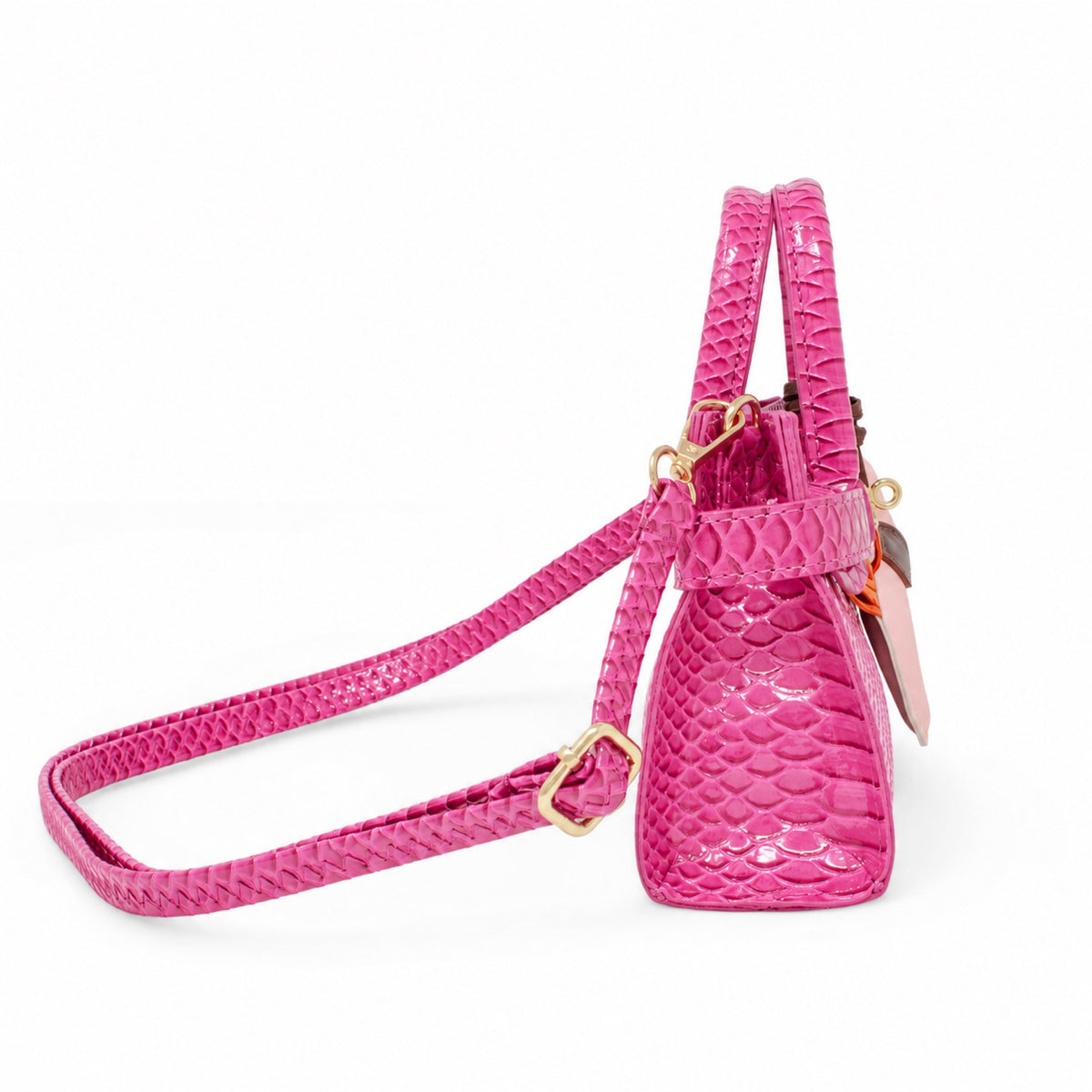 Crocodile Patent Pony Handbag