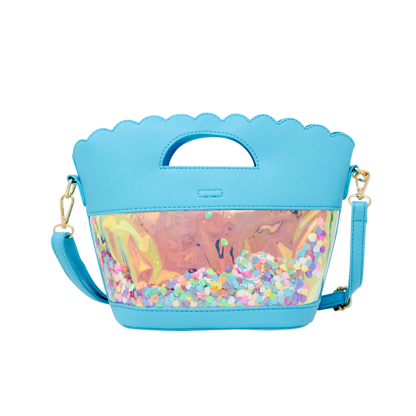 Girl's Little Mermaid Confetti Seashell Tote Bag