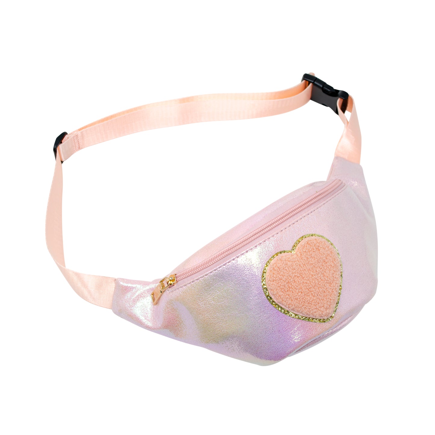 Shiny Heart Patch Sling Bag