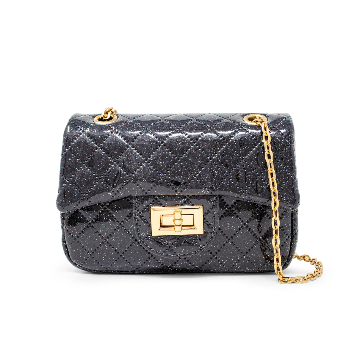 Classic Quilted Sparkle Mini Purse