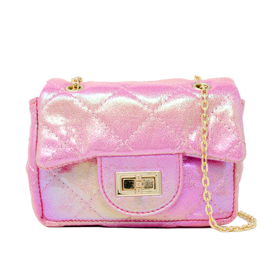 Classic Shiny Quilted Handbag