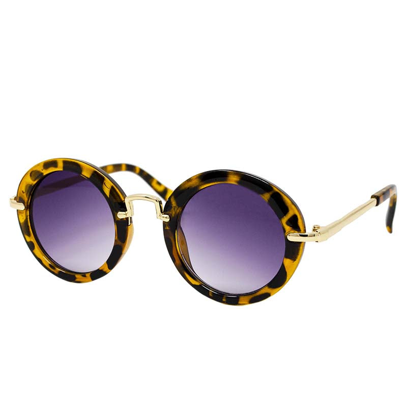 Leopard Round Retro Sunglasses