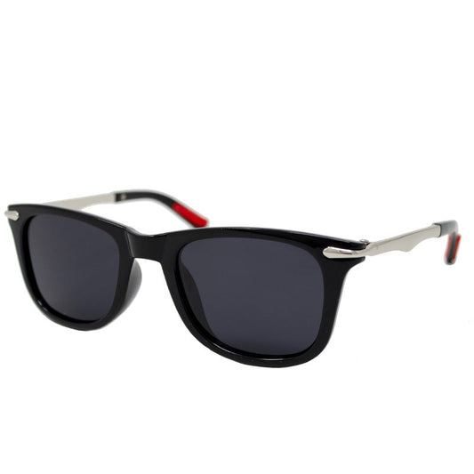 Black/Silver Wayfarer Sunglasses