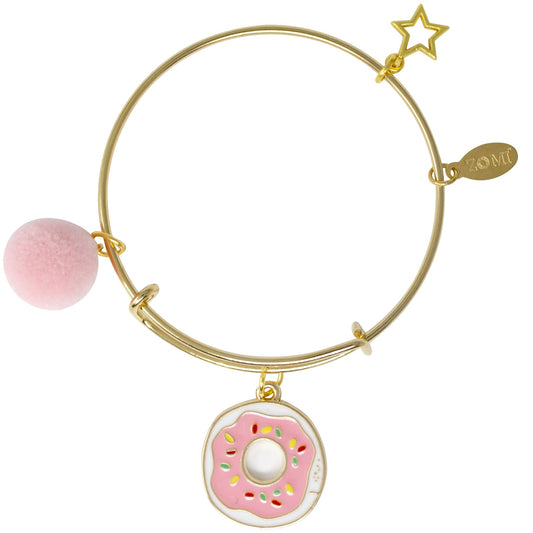 Donut Gold Bangle Bracelet