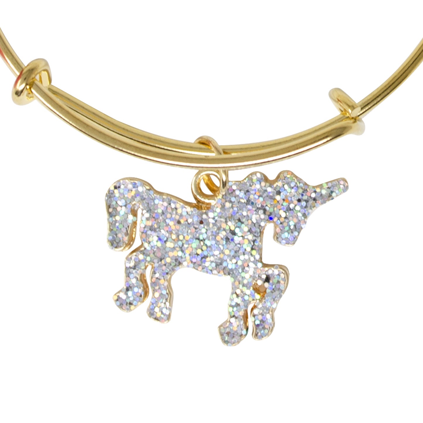 Shiny Unicorn Gold Bangle Bracelet