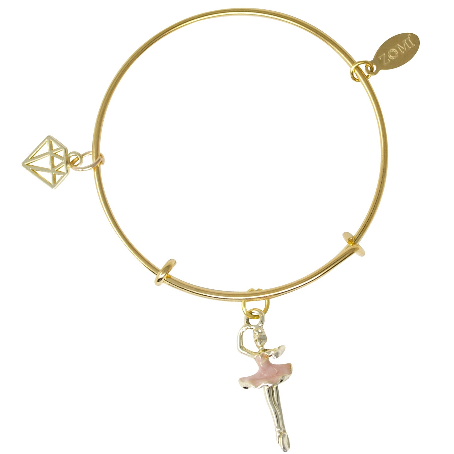 Ballerina Gold Bangle Bracelet