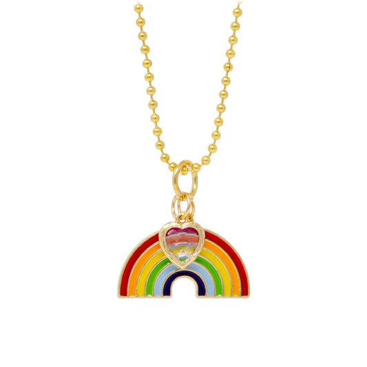 Shiny Rainbow Gold Necklace
