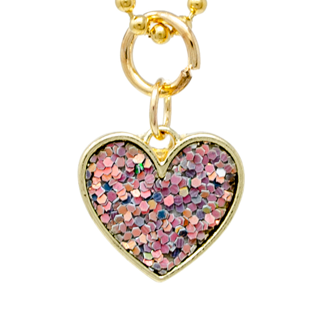 Girl's Sparkle Heart Necklace