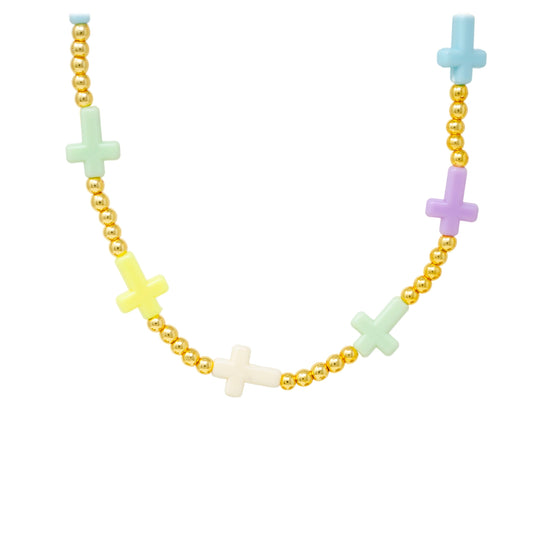 Girl's Cross Bead Necklace