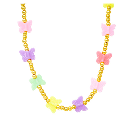 Girl's Butterfly Bead Necklace