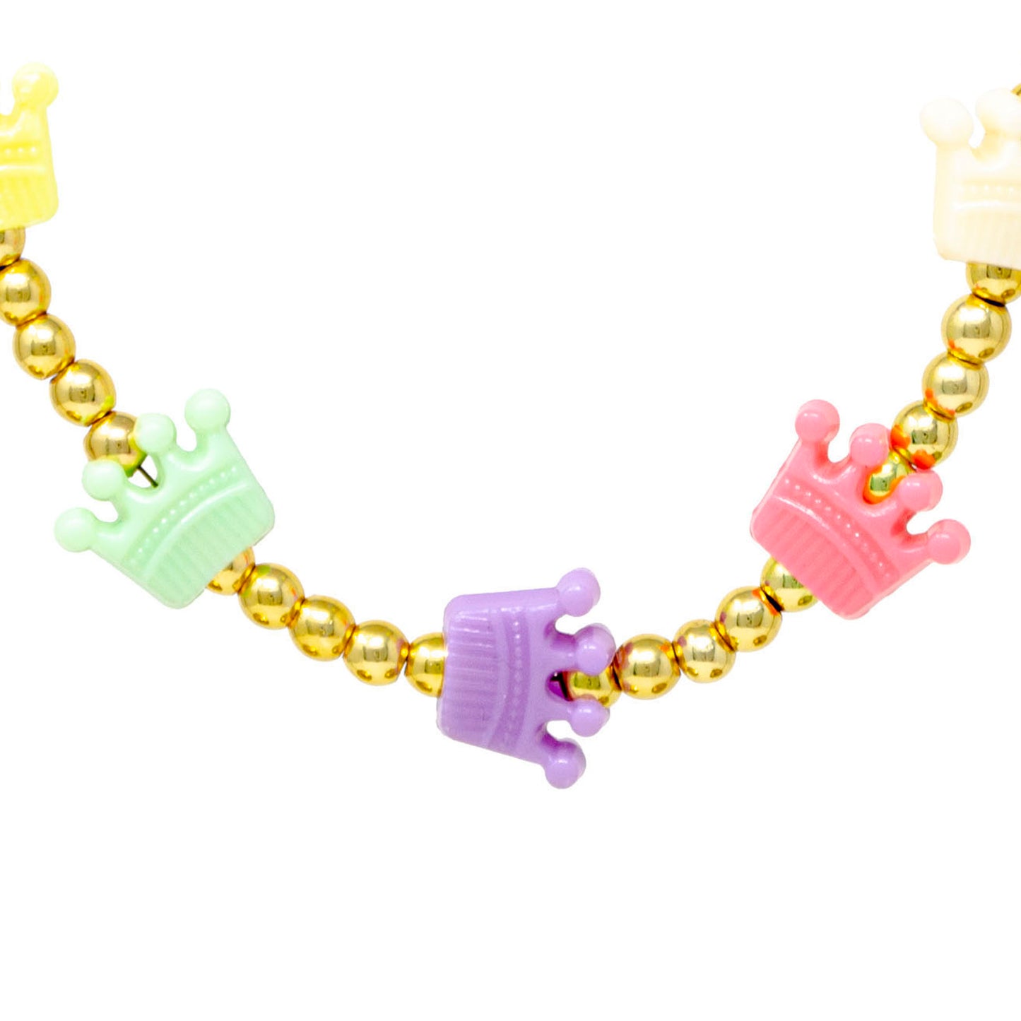 Girls Crown Bead Necklace