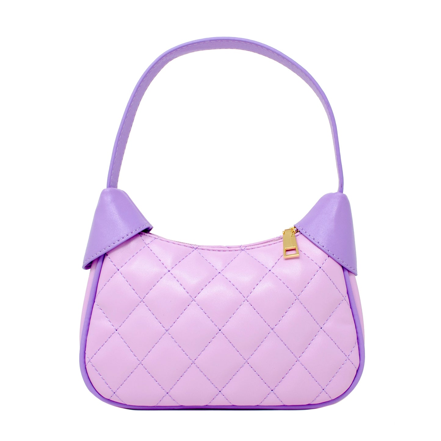 Girl's Quilted Leather Zip Top Handbag