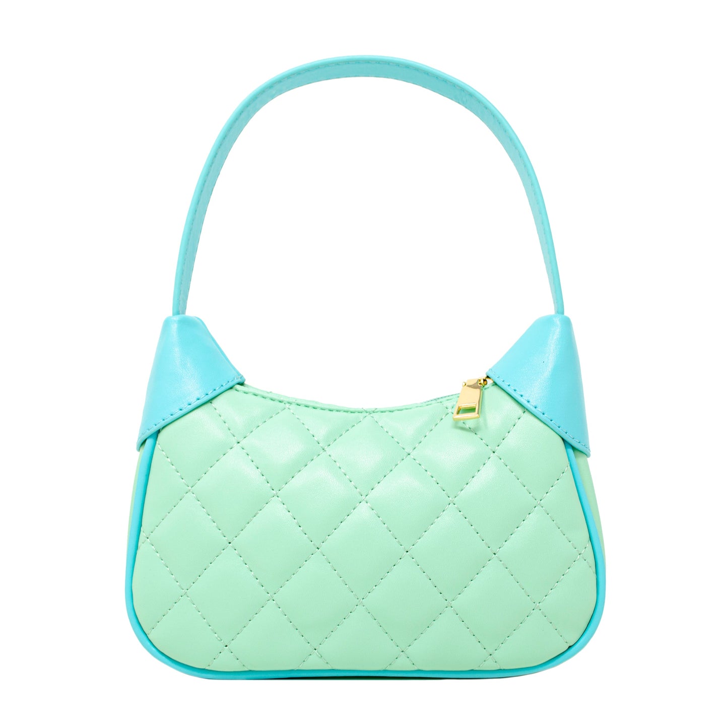 Girl's Quilted Leather Zip Top Handbag